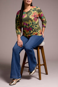 Sweater, 3/4 Slv Chive