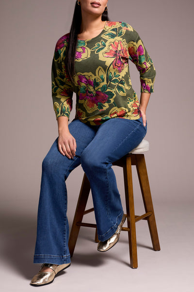 Sweater, 3/4 Slv Chive