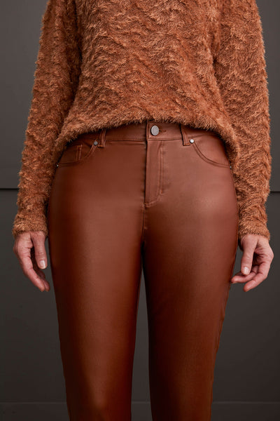 Pant, Walnut Faux Leather