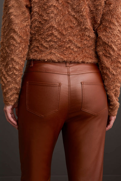 Pant, Walnut Faux Leather