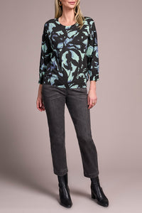 Sweater, 3/4 Slv Crew Neck Mint
