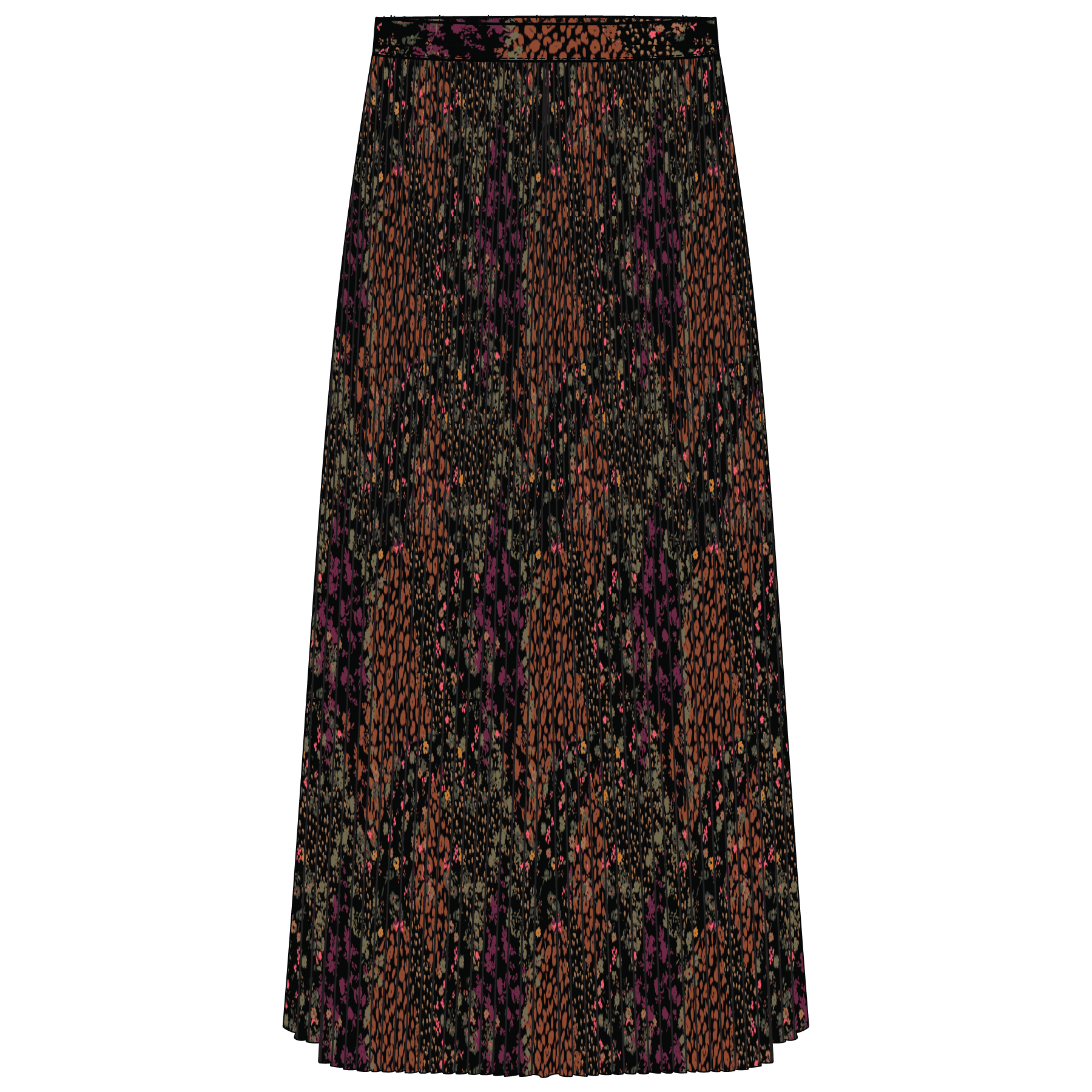 Skirt, Plisse Plumwine