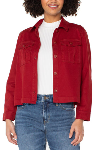 Jacket, Back Pleat Crop