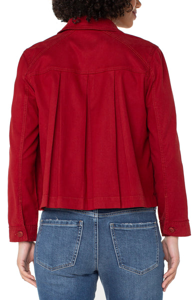 Jacket, Back Pleat Crop