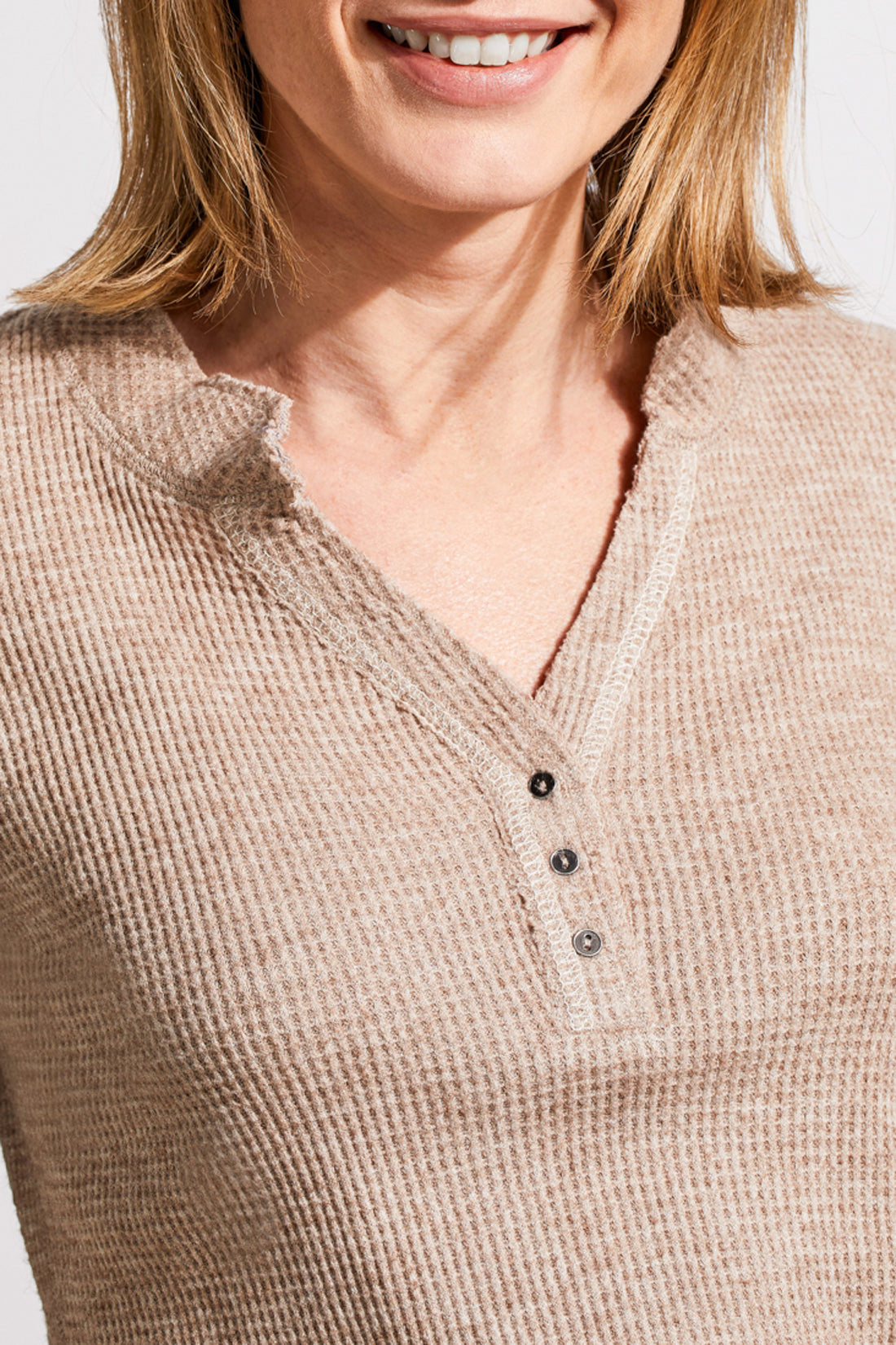 Top, Henley W/Buttons