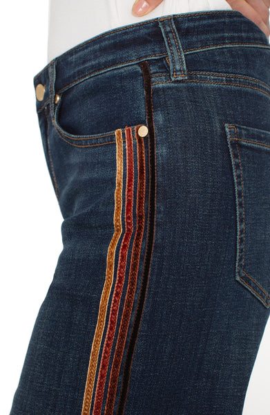 Pant, Stride Wide Leg Velvet Stripe