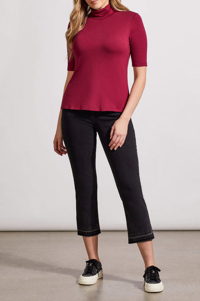 Top, Mock Neck Elbow Slv