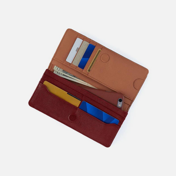 Wallet, Hobo Hutton LG Red Dahlia