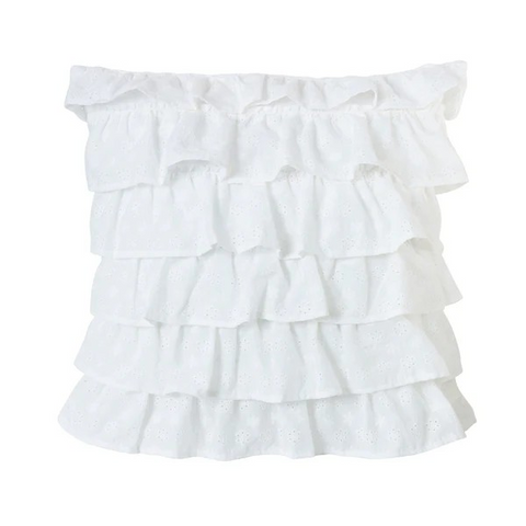 Home, Salado Ruffle Eyelet Pillow