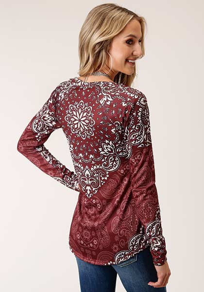 Paisley Sweater Knit Top
