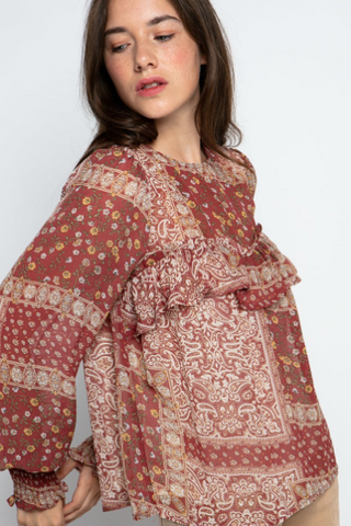 Betsy Brick Paisley Blouse