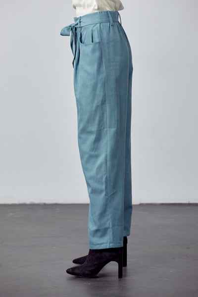 Soft Corduroy Belted Pants