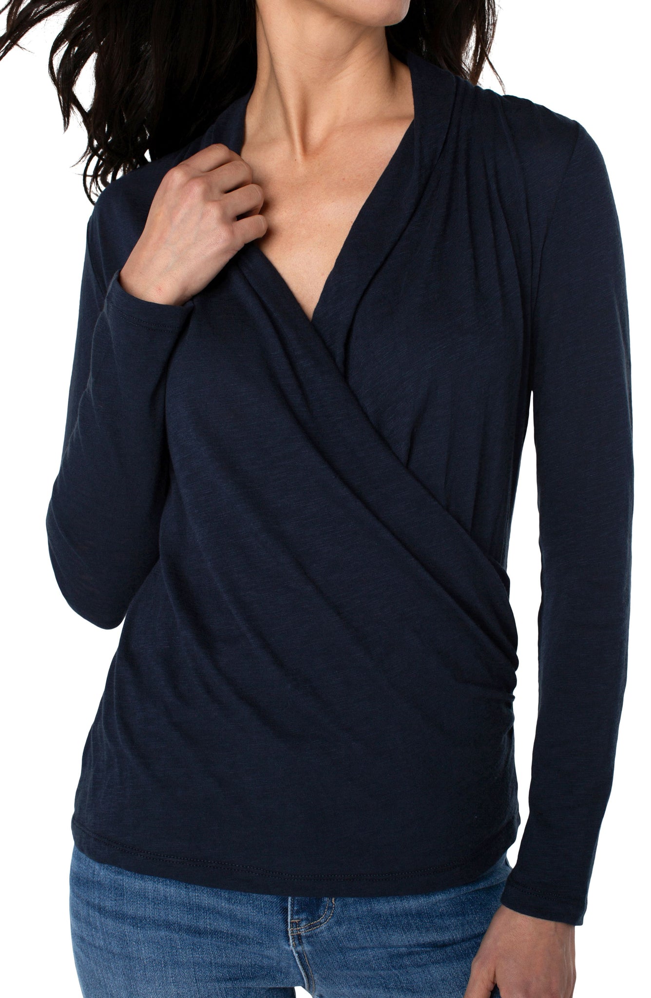 Top, Long Sleeve Wrap