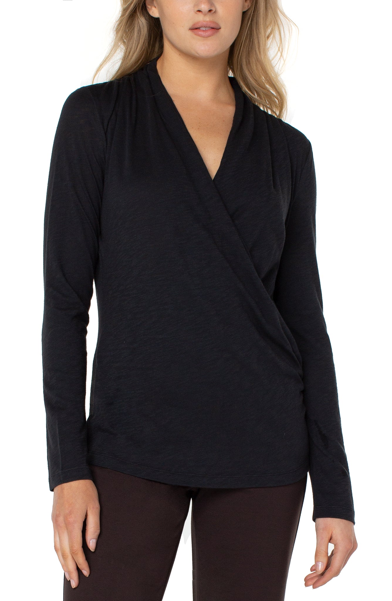 Top, Long Sleeve Wrap