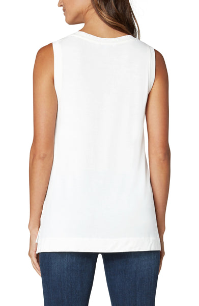 White V Neck Tee